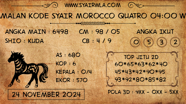 Prediksi Morocco Quatro 04:00 WIB