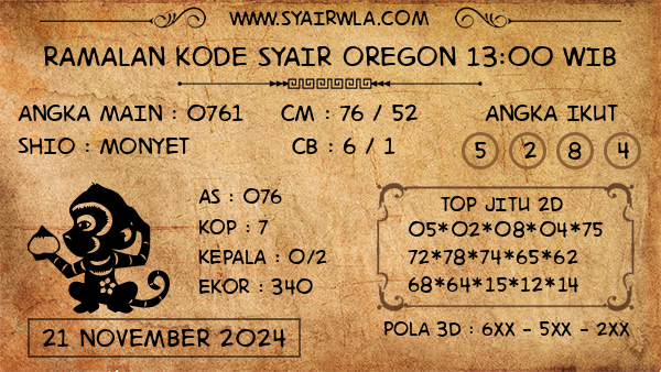 Prediksi Oregon 13:00 WIB