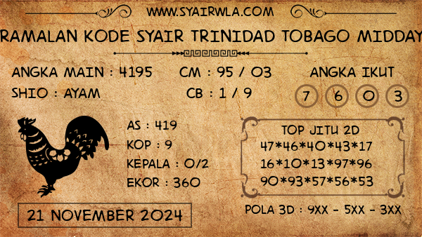 Prediksi Trinidad Tobago Midday